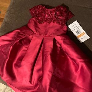 Beautiful cranberry never worn 3T toddler dress -